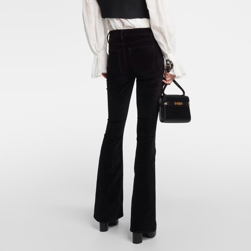 FRAME Le High Flare Noir Trouser